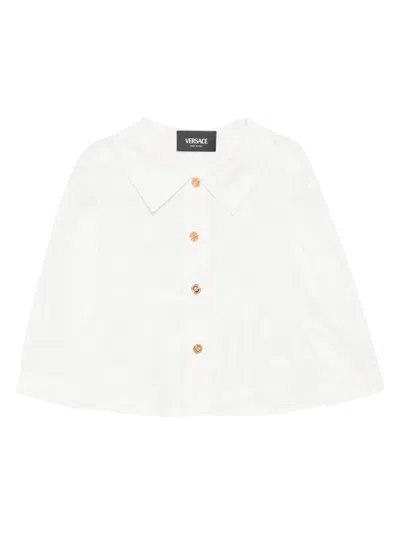 Versace Floral-print Shirt In White