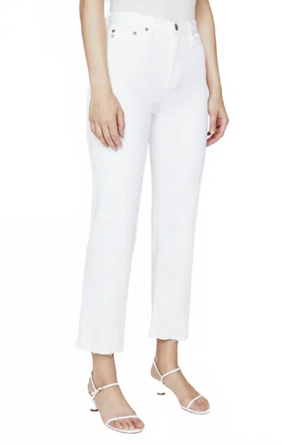 Ag Alexxis Cropped High Rise Jeans In White In White
