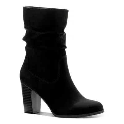 Style & Co Saraa Boots Women's Black Block Heel Mid-calf Bootie Lion139 In Black