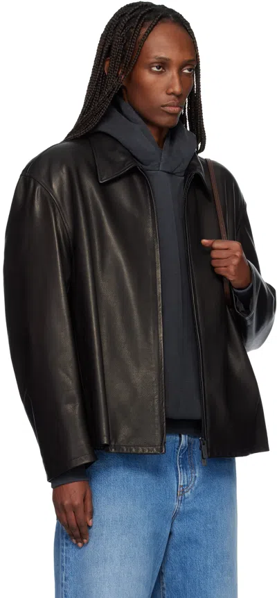 Fear Of God Black Rider Leather Jacket In Multi