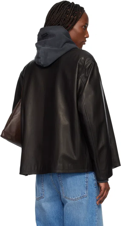 Fear Of God Black Rider Leather Jacket In Multi