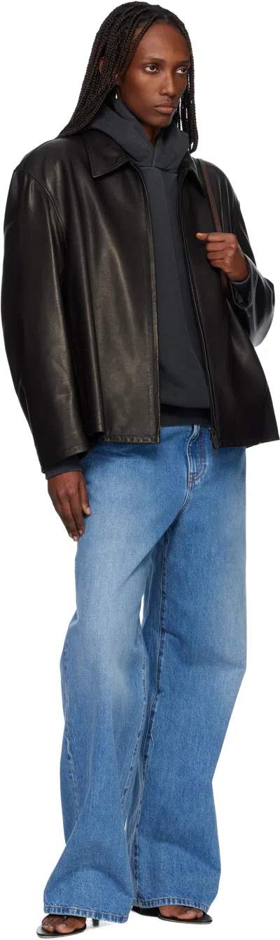 Fear Of God Black Rider Leather Jacket In Multi