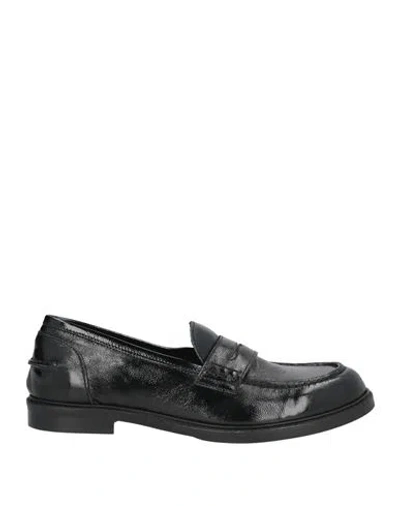 Champ De Fleurs® Champ De Fleurs Woman Loafers Black Size 8 Leather In Black