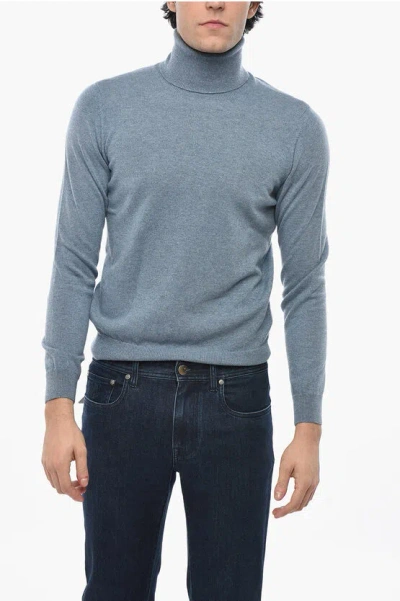 Malo Cashmere Turtleneck Sweater In Blue