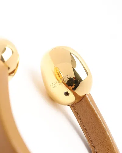 Bottega Veneta Leather Bracelet In Gold
