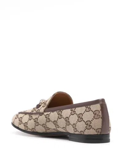 Gucci Jordan Gg Motif Loafers In Neutral