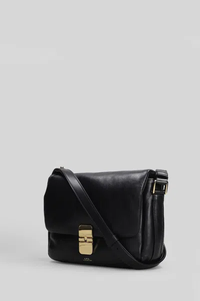 Apc A.p.c. Grace Soft Shoulder Bag In Black