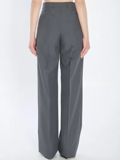 Gucci Women Technical Panama Pants In Gray
