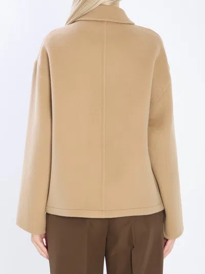 Gucci Women Wool Zip-up Jacket In Brown