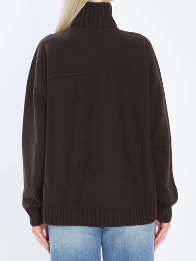Gucci Sweater With Horsebit Detail In Brown