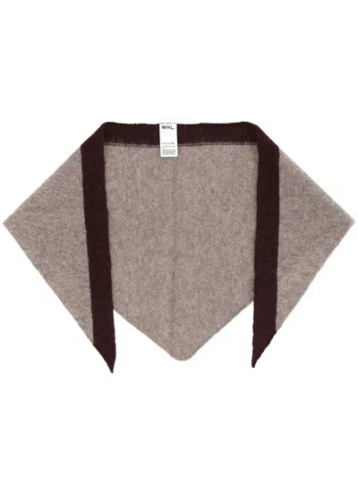 Margaret Howell Tipped Scout Scarf In Brown