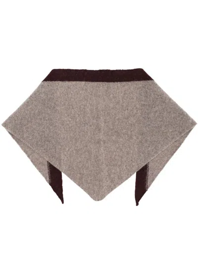 Margaret Howell Tipped Scout Scarf In Brown