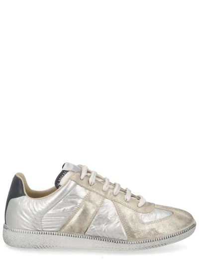 Maison Margiela Replica Sneakers With Metallic Panel Design In Multi