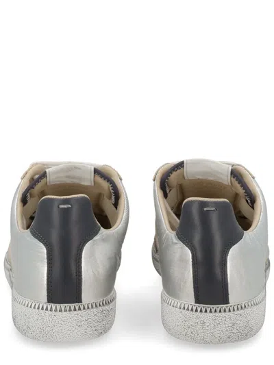 Maison Margiela Replica Sneakers With Metallic Panel Design In Multi