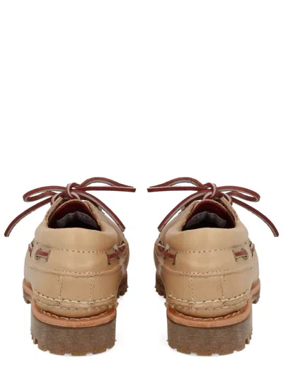 Timberland Loafers Rubber Sole Stitch Detailing Design In Nude
