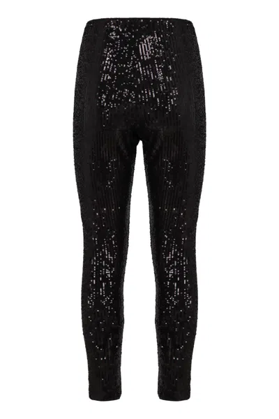 Weekend Max Mara Leggings With Sequins In Black