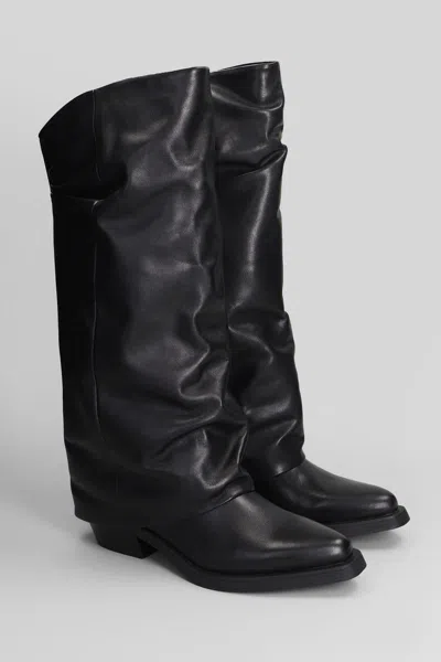 Ash Liam Low Heels Boots In Black