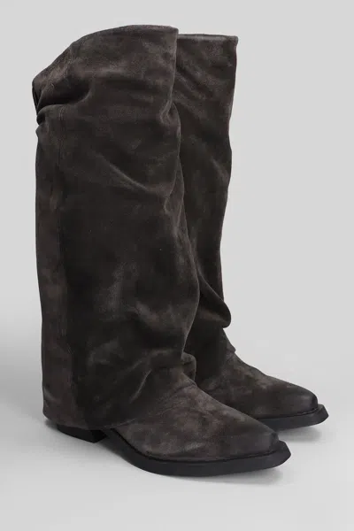 Ash Liam Low Heels Boots In Brown