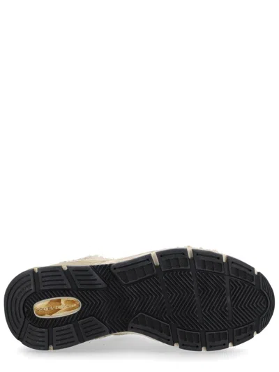 Golden Goose Running Dad New Net And Suede Upper Leather Star And Heel Suede Spur Sneakers White In Neutral