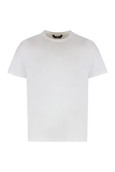 7 For All Mankind Set Of Three Cotton T-shirts In Multi