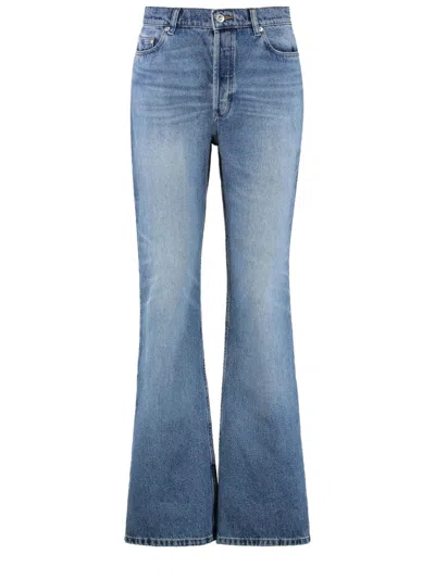 Apc A.p.c. Romy High-rise Flared Jeans In Blue