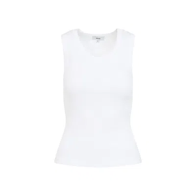 Agolde White Poppy Organic Cotton Tank Top In White