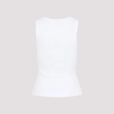 Agolde White Poppy Organic Cotton Tank Top In White