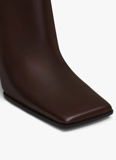 Alaïa Alaia Brown 90 Lamb Leather Ankle Boots In Brown