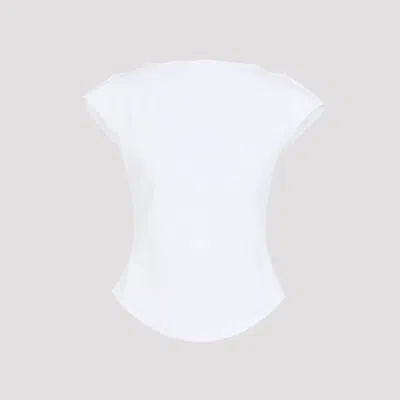 Alaïa Alaia White Cap Cotton T-shirt In White