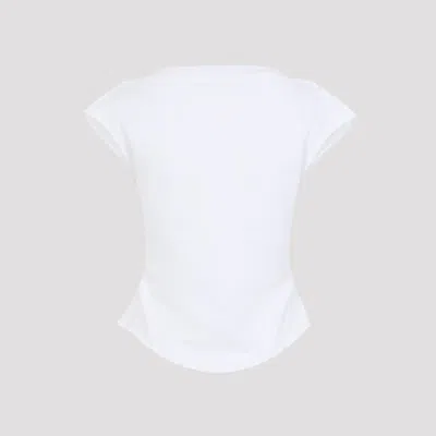 Alaïa Alaia White Cap Cotton T-shirt In White