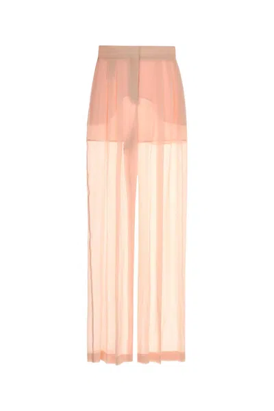 Alberta Ferretti Alberta Ferreti Pink Silk Wide-leg Pant