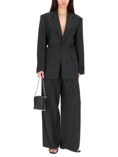 Alexander Wang Wool Blazer In Blue