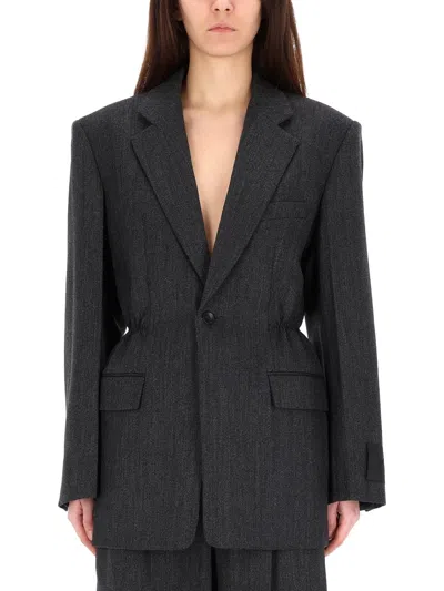 Alexander Wang Wool Blazer In Blue