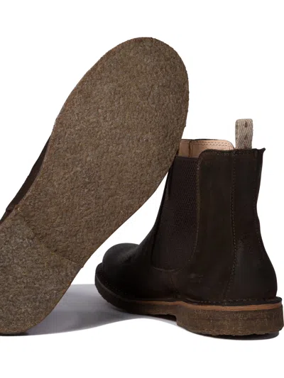 Astorflex Bitflex Elasticated-panel Suede Boots In Burgundy