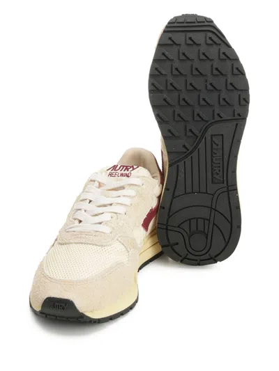 Autry Sneaker Reelwind Low Beige Bordeaux In Animal Print