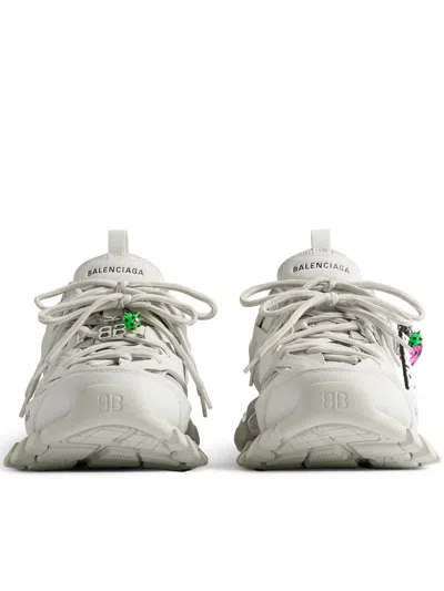 Balenciaga Layered Track Sneakers In White
