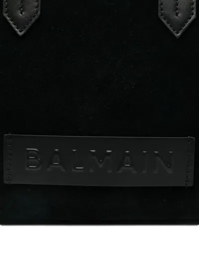 Balmain B-army Small Shopper Bag In Black