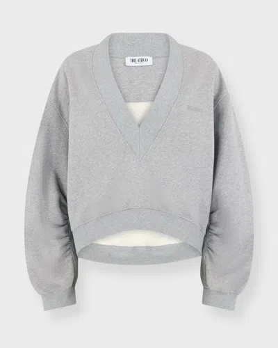 Attico Fleece Sweatshirt In Gray