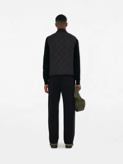 Burberry Quilted Nylon Gilet In Black