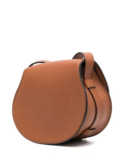Chloé Caramel Leather Small Marcie Crossbody Bag In Brown