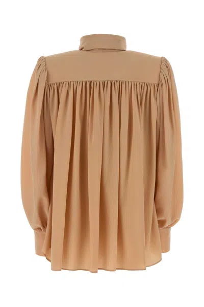 Chloé Powder Pink Crepe Blouse