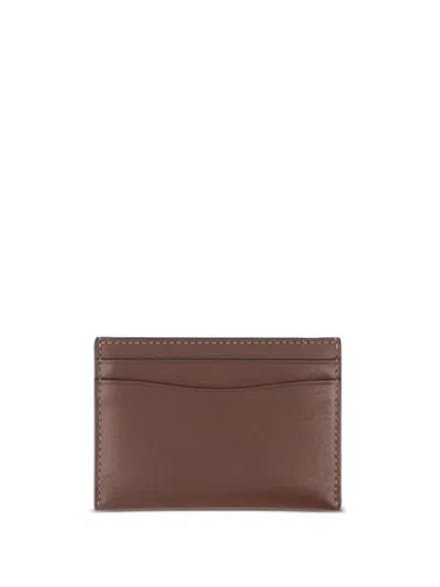 Coach Refined Calf Leather Essential Card Case In Brown