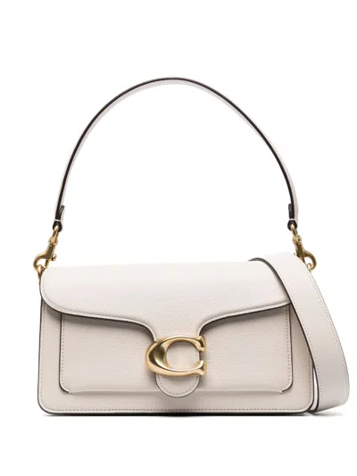 Coach Tabby 26 Leather Shoulder Bag In White