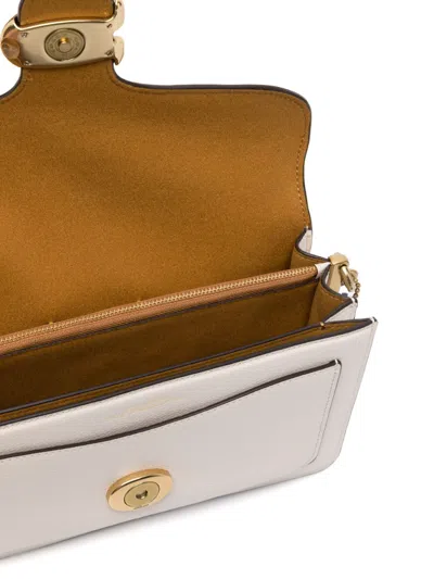 Coach Tabby 26 Leather Shoulder Bag In White