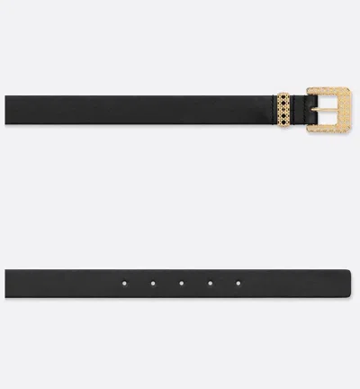 Dior Black Leather Belt In Black