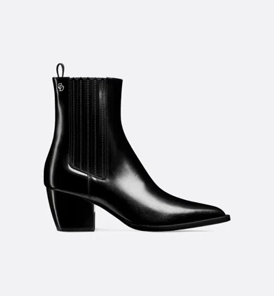 Dior Black Leather Boots In Multi