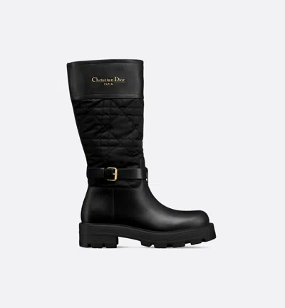 Dior Black Leather Boots In Multi
