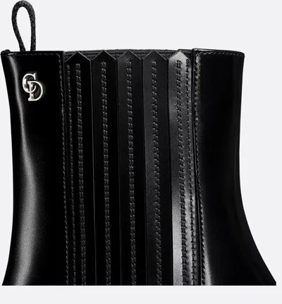 Dior Black Leather Boots In Multi