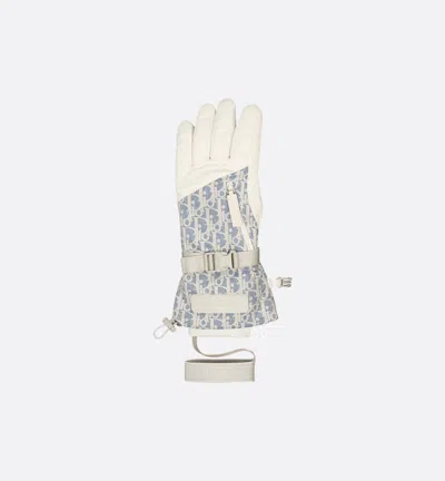 Dior Blue Polyester Gloves In Neutral