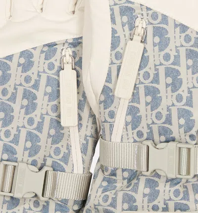 Dior Blue Polyester Gloves In Neutral